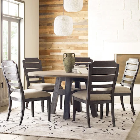 Relaxed Vintage Five Piece Chair & Table Set